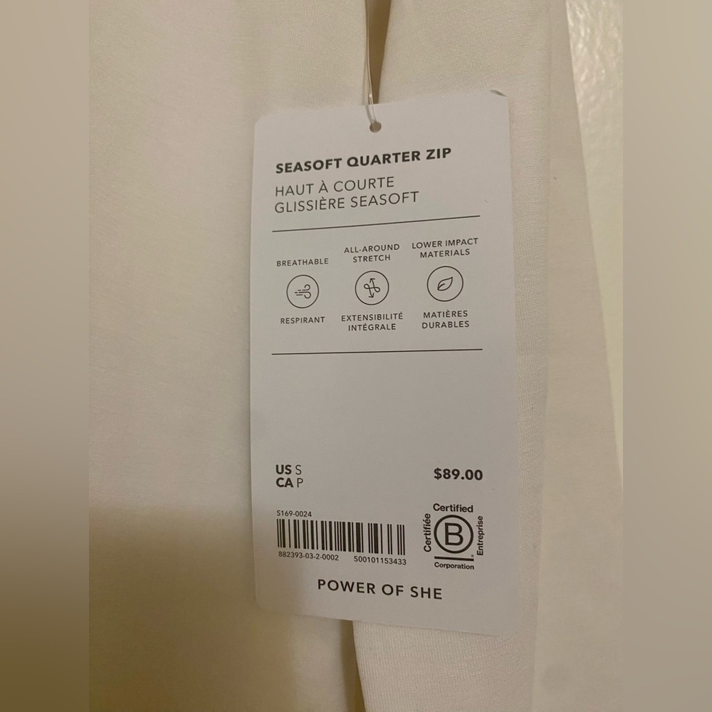 Athleta Seasoft Quarter Zip in Magnolia White - Picture 8 of 10